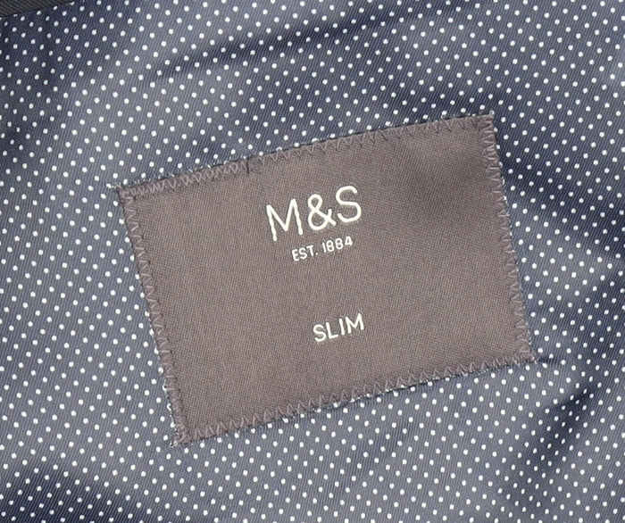 Marks and Spencer Men's Blue Slim Fit Blazer Jacket 42 Chest XL