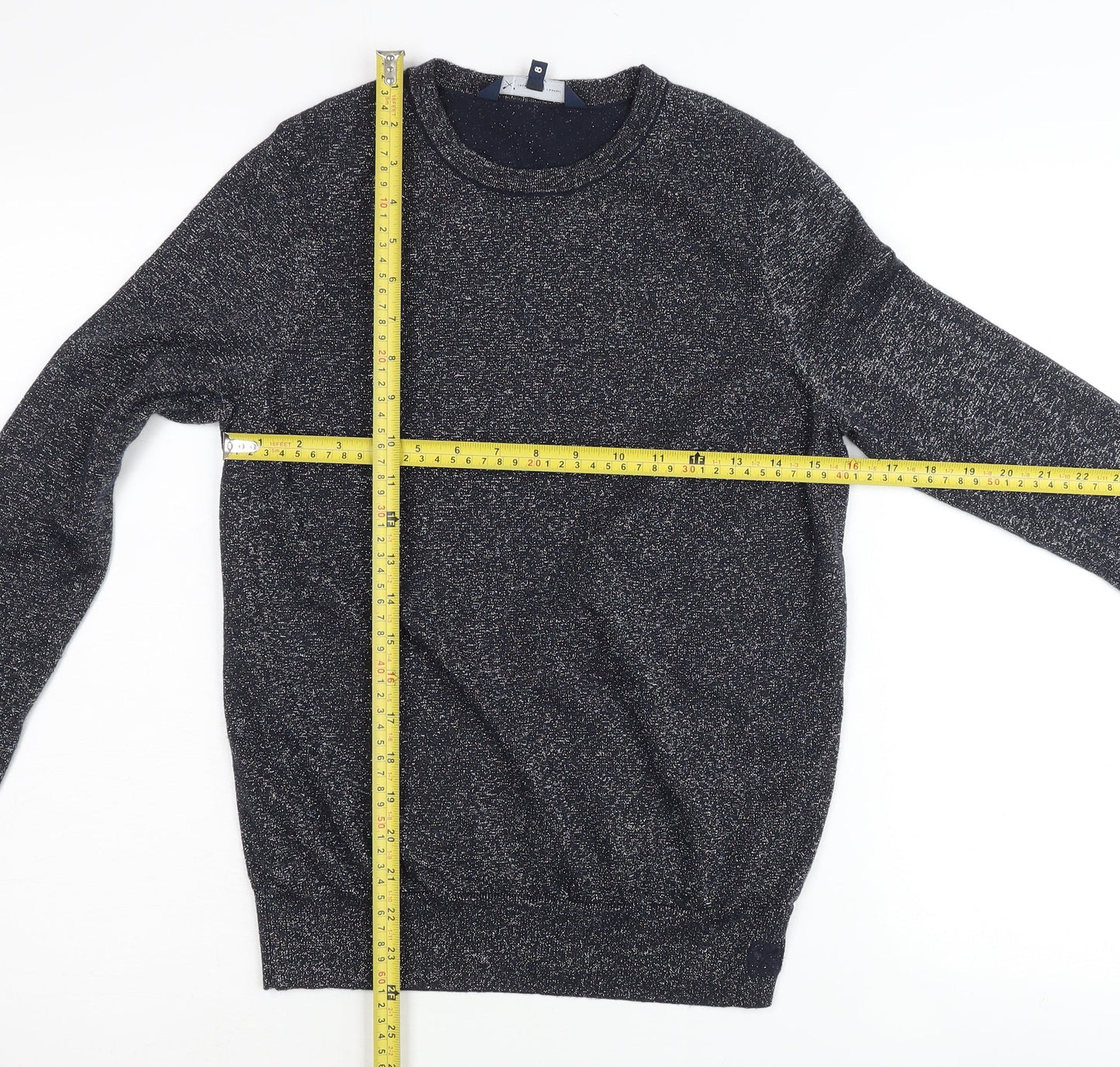 Womens UK Size 8 Crew Clothing Company Grey Pullover Jumper