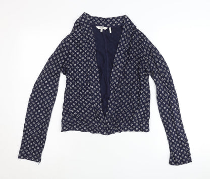 Womens UK Size 10 FatFace Blue Cardigan Jumper