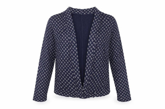 Womens UK Size 10 FatFace Blue Cardigan Jumper