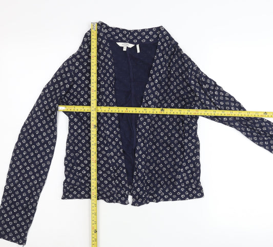 Womens UK Size 10 FatFace Blue Cardigan Jumper
