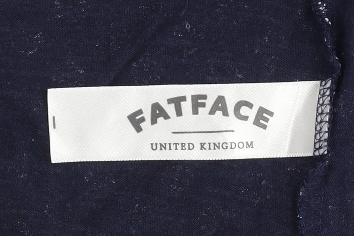 Womens UK Size 10 FatFace Blue Cardigan Jumper
