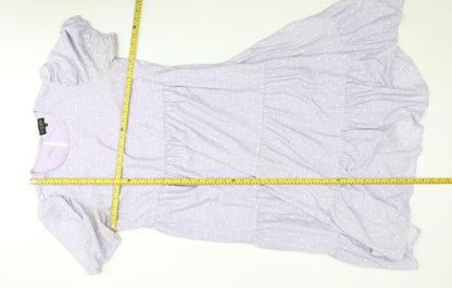 In The Style Women’s Purple Floral Midi Skater Dress Size 14