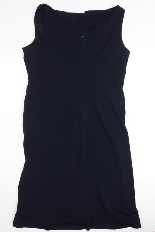 John Lewis Women’s Black V-Neck Sheath Knee Length Dress Size 18