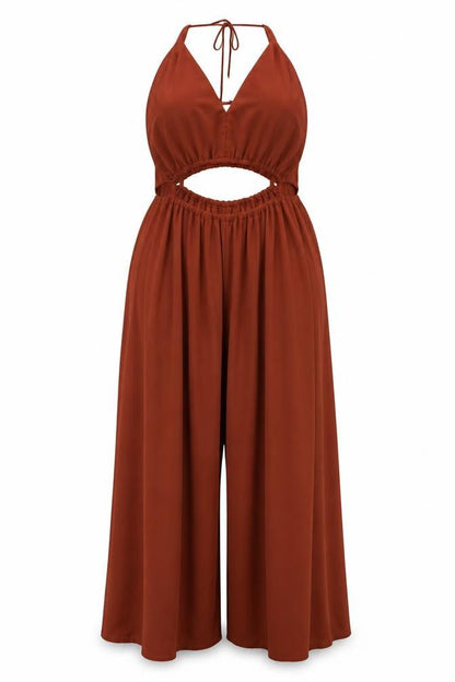 Womens UK Size XL Cider One-Piece Brown Jumpsuit