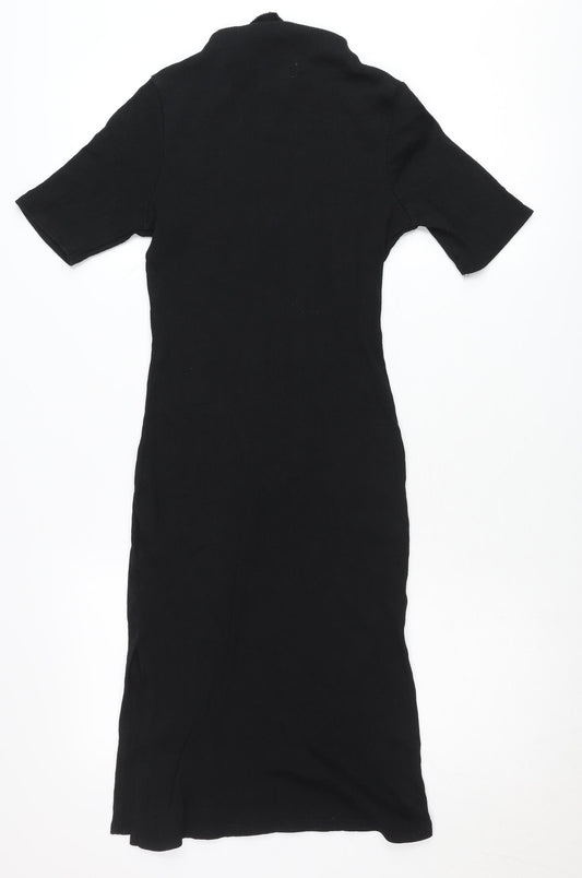 French Connection Women’s Black Bodycon Midi Dress Size S