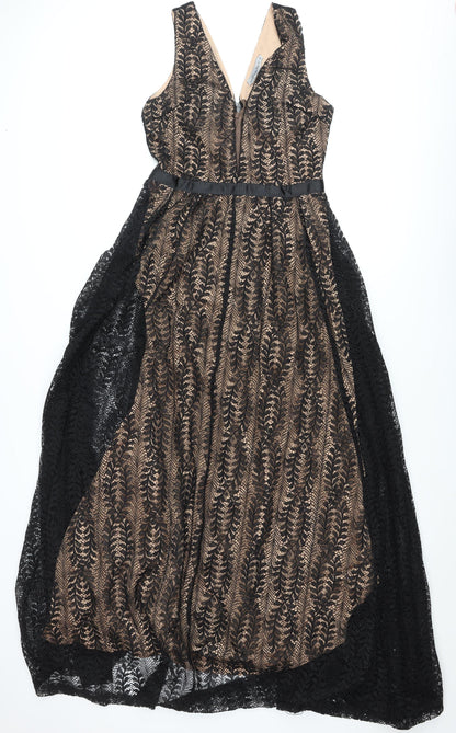 Lucy Wang Women’s Black Lace Fit & Flare Dress Size 12 Sleeveless