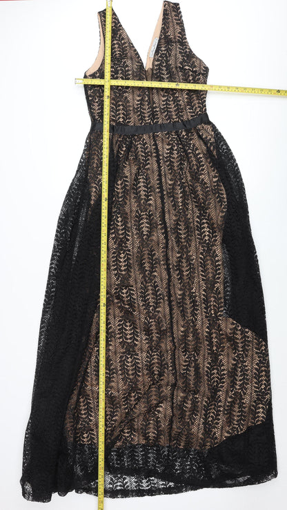 Lucy Wang Women’s Black Lace Fit & Flare Dress Size 12 Sleeveless