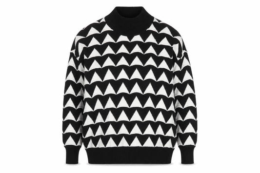 Womens UK Size 14 Apricot Black Pullover Jumper