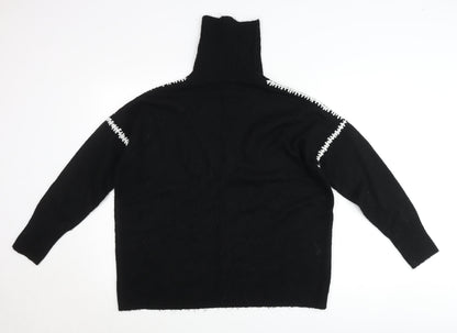 Womens UK Size M Wallis Black Pullover Jumper