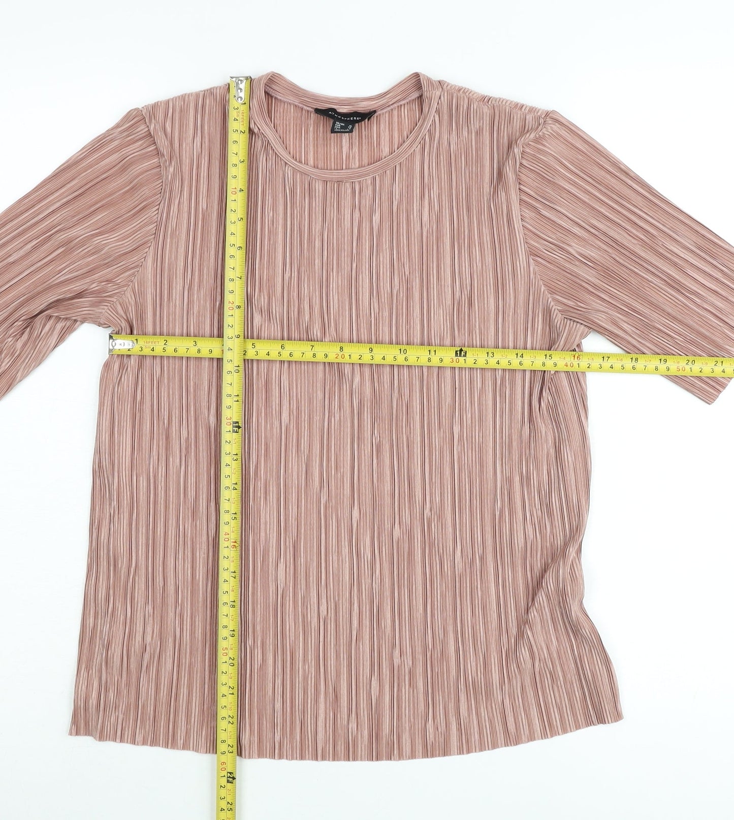 Atmosphere Women Pink Size 10 Short Sleeve Velour T-Shirt