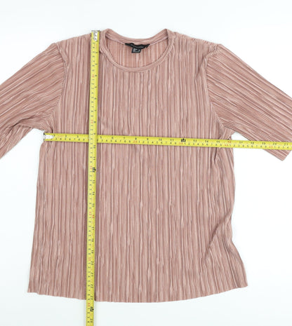 Atmosphere Women Pink Size 10 Short Sleeve Velour T-Shirt