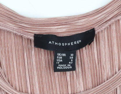 Atmosphere Women Pink Size 10 Short Sleeve Velour T-Shirt