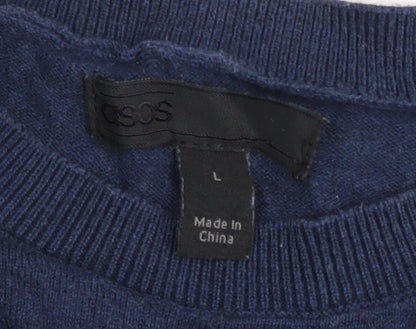 Womens UK Size L ASOS Blue Pullover Jumper