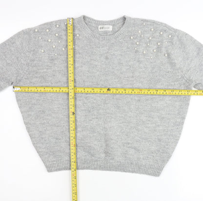 Teens UK Size 12 Slim H&M Grey Pullover Jumper