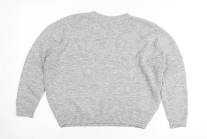 Teens UK Size 12 Slim H&M Grey Pullover Jumper