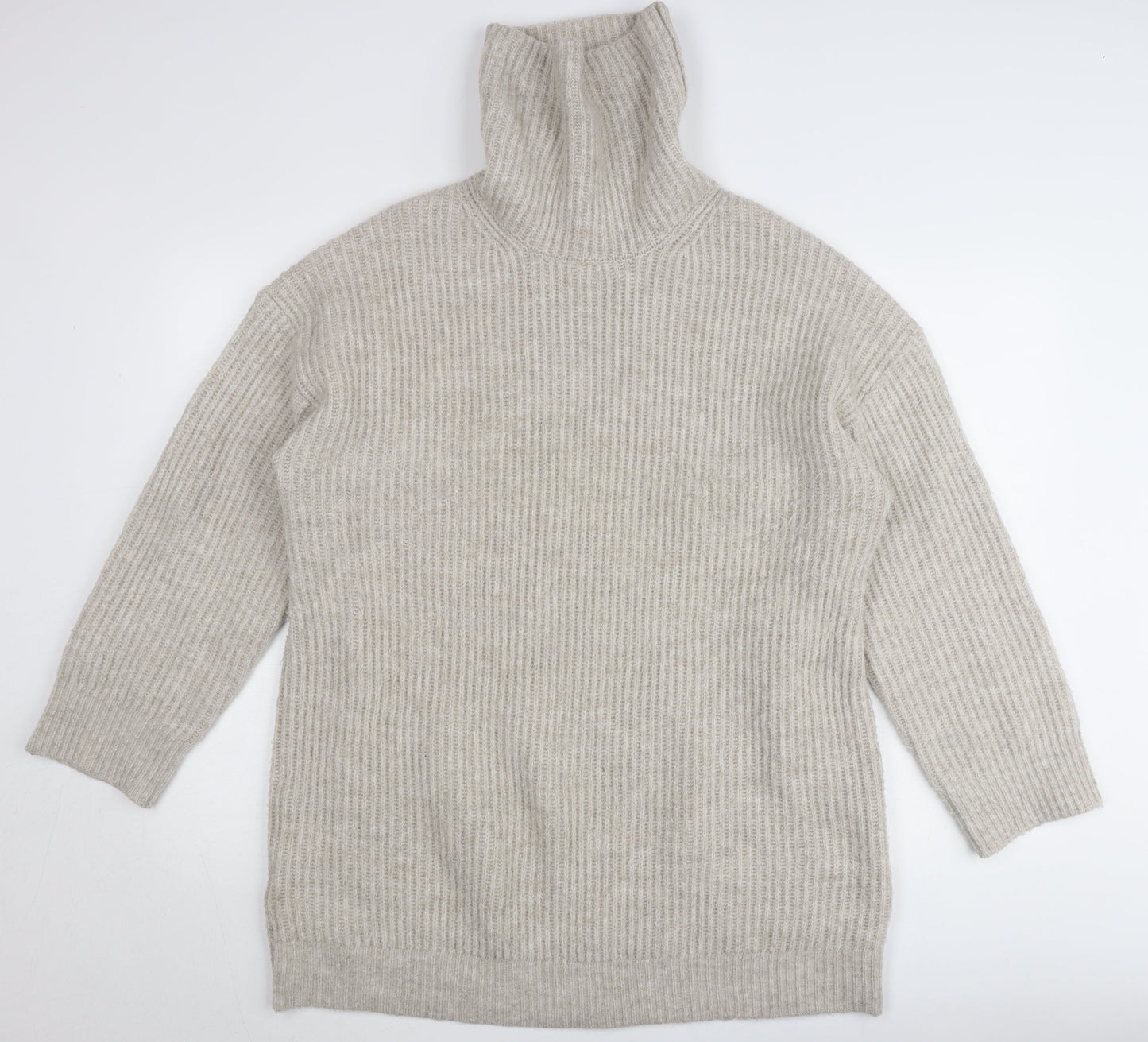 Womens UK Size L MNG Beige Pullover Jumper