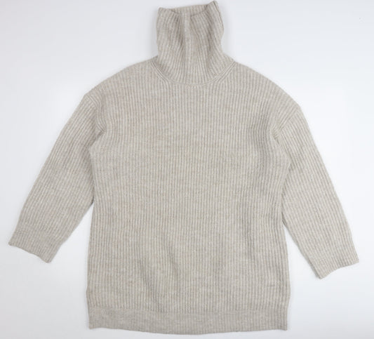 Womens UK Size L MNG Beige Pullover Jumper