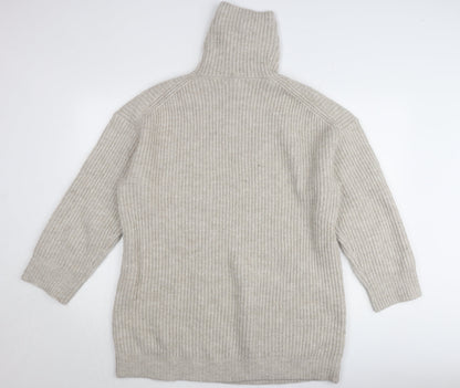 Womens UK Size L MNG Beige Pullover Jumper