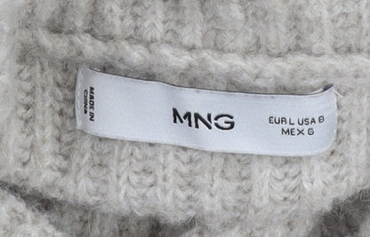 Womens UK Size L MNG Beige Pullover Jumper