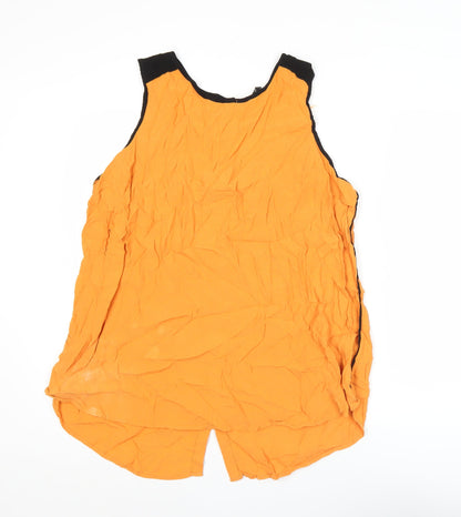Next Womens Orange Sleeveless Blouse Size 22 Viscose Casual