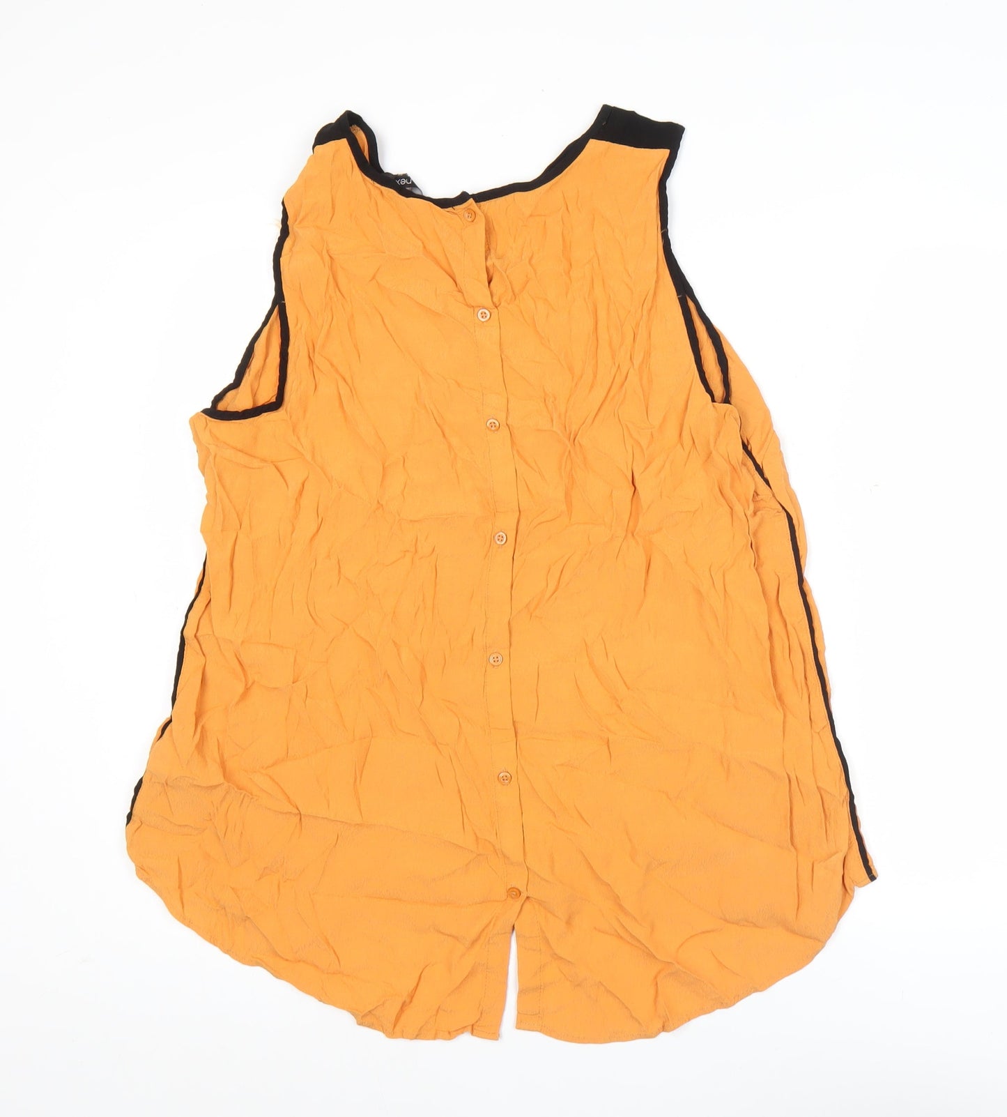 Next Womens Orange Sleeveless Blouse Size 22 Viscose Casual