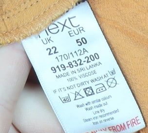 Next Womens Orange Sleeveless Blouse Size 22 Viscose Casual