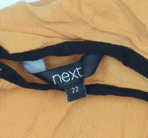 Next Womens Orange Sleeveless Blouse Size 22 Viscose Casual