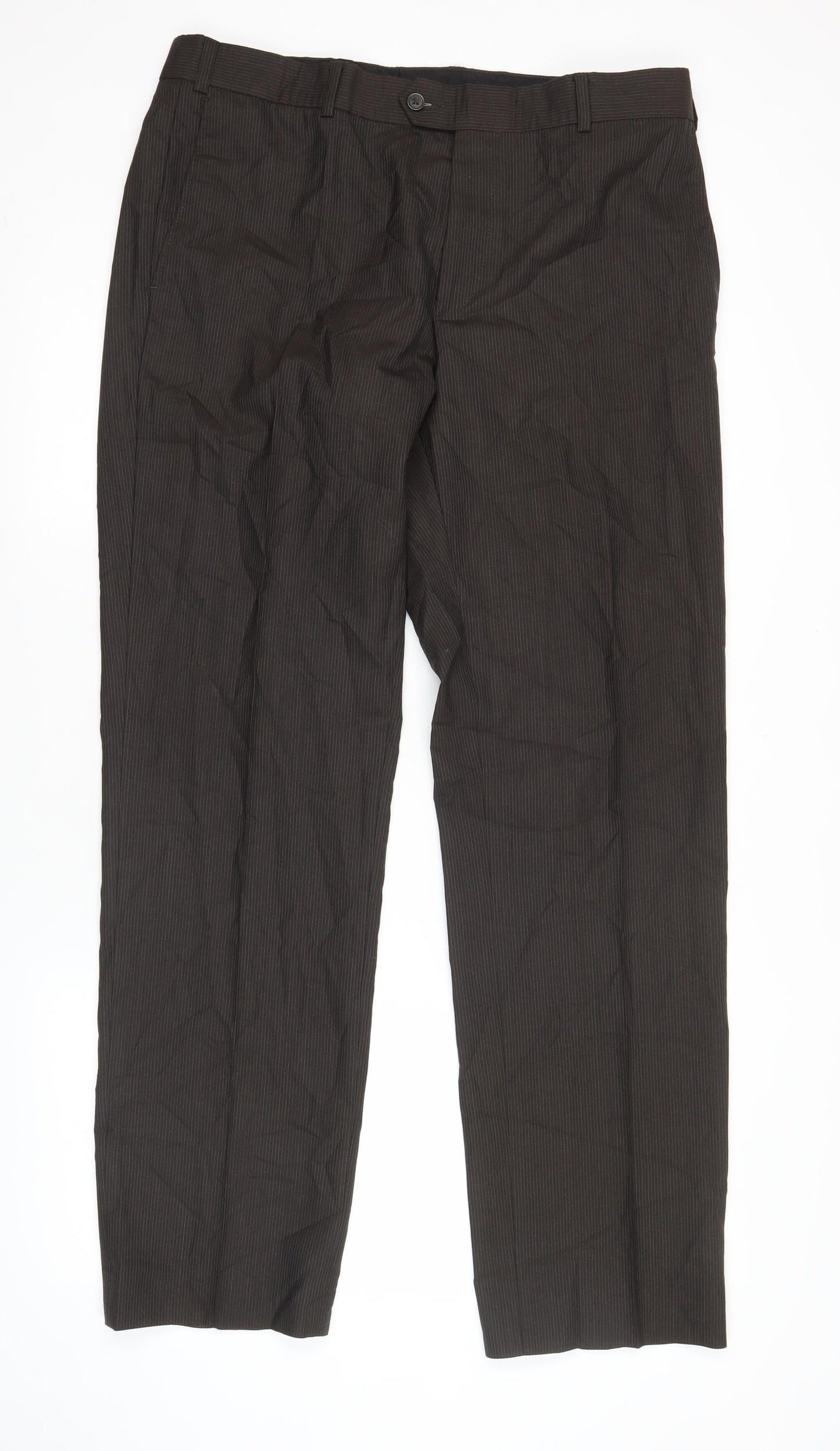 Monsoon Men’s Brown Wool Dress Pants 36W 32L Straight Leg