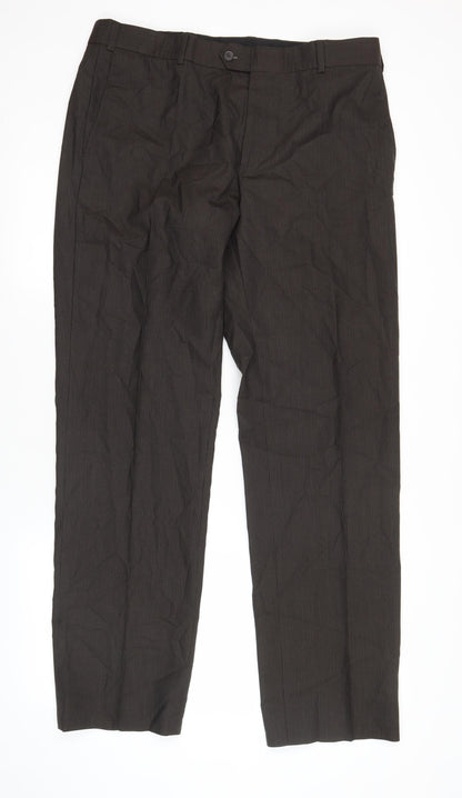 Monsoon Men’s Brown Wool Dress Pants 36W 32L Straight Leg