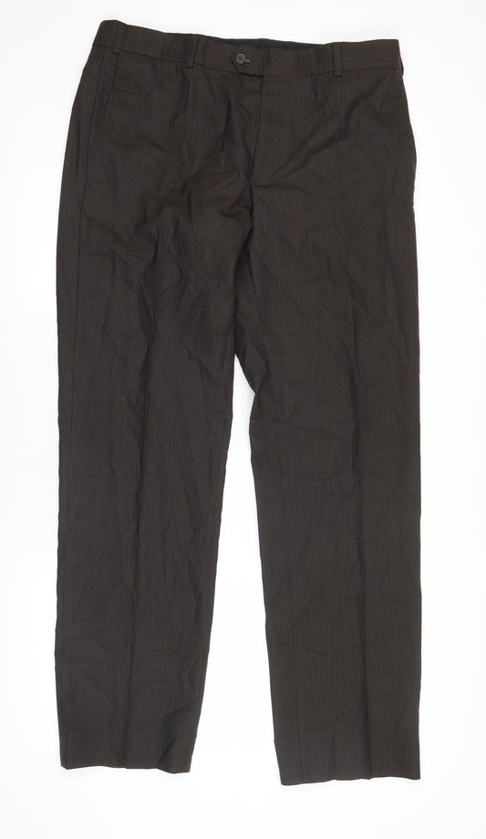 Monsoon Men’s Brown Wool Dress Pants 36W 32L Straight Leg