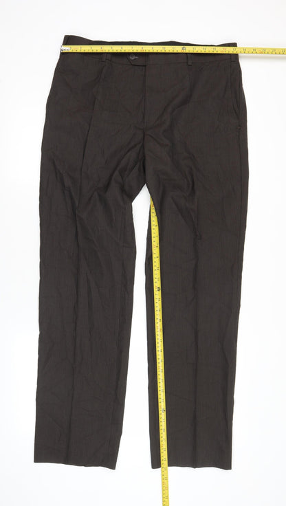 Monsoon Men’s Brown Wool Dress Pants 36W 32L Straight Leg