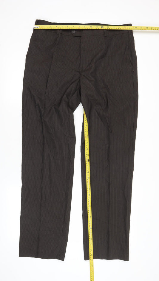 Monsoon Men’s Brown Wool Dress Pants 36W 32L Straight Leg