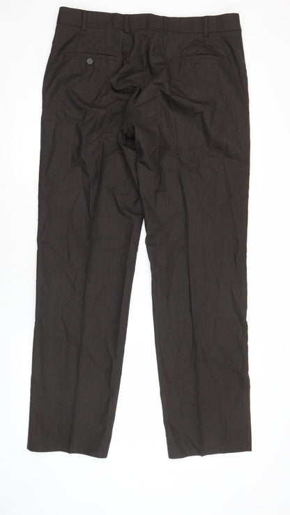 Monsoon Men’s Brown Wool Dress Pants 36W 32L Straight Leg