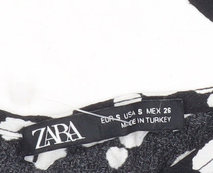 Zara Women’s Black Polka Dot Midi A-Line Dress Size S