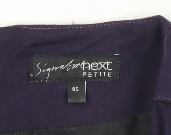 Next Petite Women’s Purple Sheath Dress Size 8 Short Sleeve Knee Length