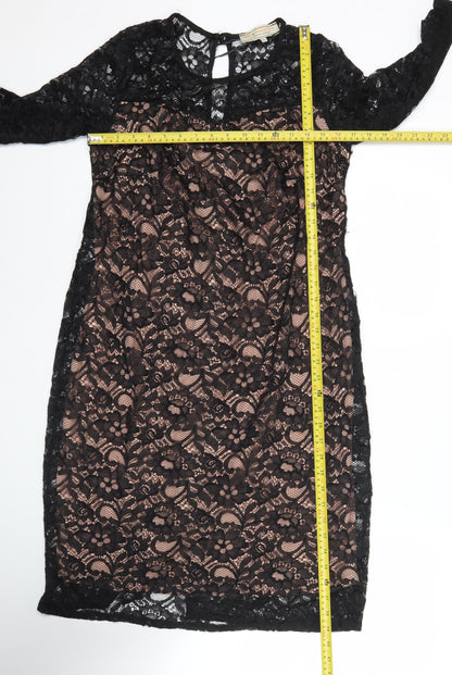 Dorothy Perkins Women's Black Lace Bodycon Dress Size 18