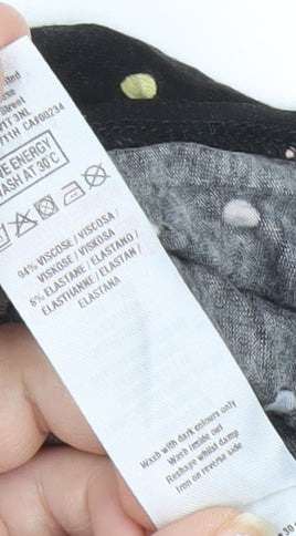 Dorothy Perkins Women’s Black Polka Dot Maxi Dress Size 8 Long Sleeve