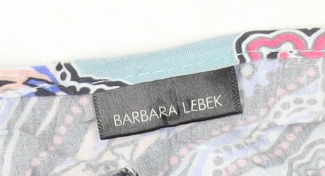 Barbara Lebek Womens Multicoloured Paisley Blouse Size 12 Tunic Style