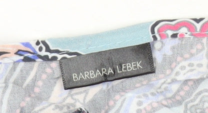 Barbara Lebek Womens Multicoloured Paisley Blouse Size 12 Tunic Style