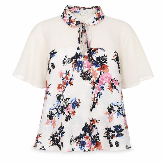 Miss Selfridge Womens Multicoloured Floral Tunic Blouse Size 10