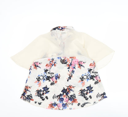 Miss Selfridge Womens Multicoloured Floral Tunic Blouse Size 10