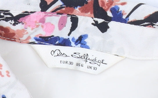 Miss Selfridge Womens Multicoloured Floral Tunic Blouse Size 10