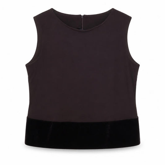 Marks and Spencer Women’s Brown Sleeveless Blouse UK 20 Round Neck
