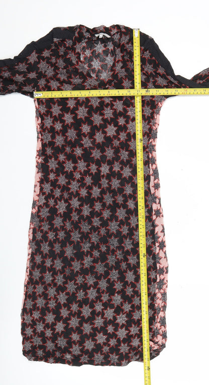 Sandwich Women’s Black XS Star Print Sheath Long Sleeve Dress