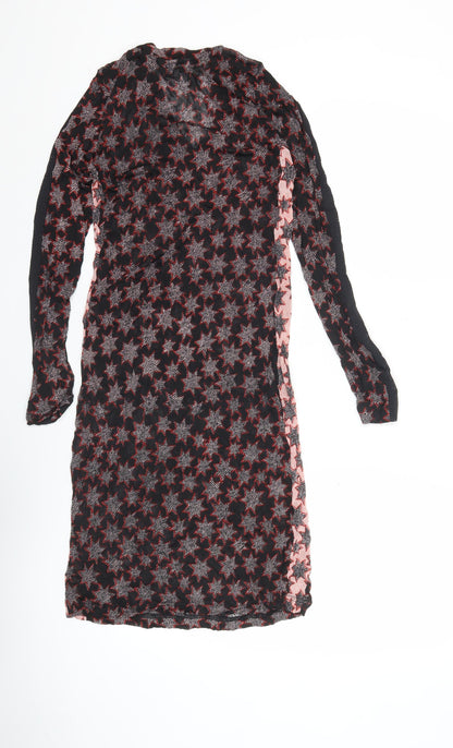 Sandwich Women’s Black XS Star Print Sheath Long Sleeve Dress