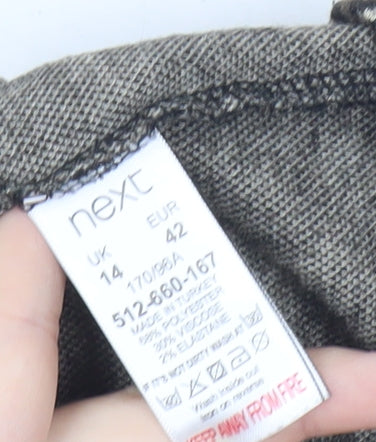 Next Women’s Leopard Print Shift Dress Size 14 Short Sleeve