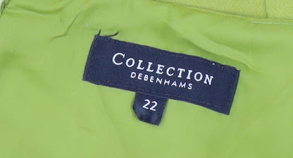Debenhams Women’s Green Plus Size 22 Sheath Dress Sleeveless Knee Length