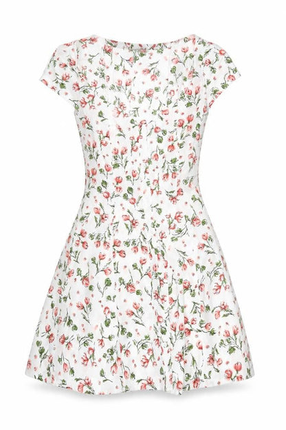 PrettyLittleThing Womens White Floral Bodycon Mini Dress Size 8