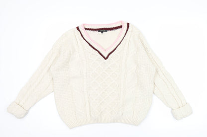 Womens UK Size 6 River Island Ivory Pullover Jumper